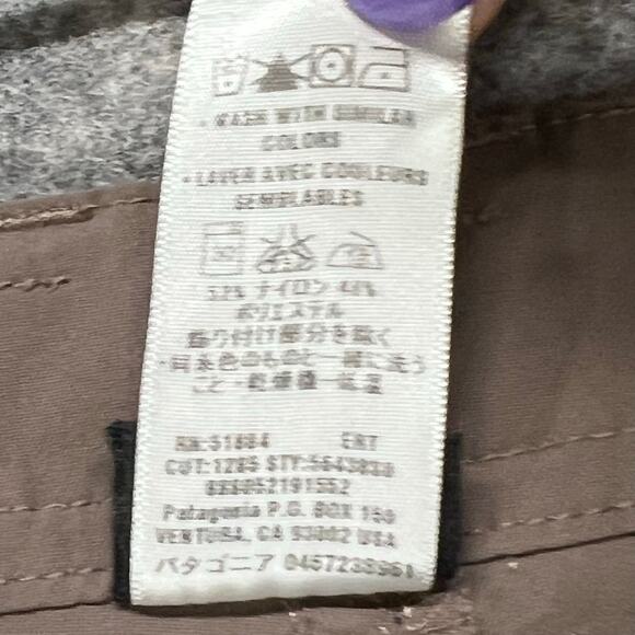 Patagonia Inter Continental Pants 10 Brown Convertible Roll Up Hiking Gorpcore - Picture 13 of 15